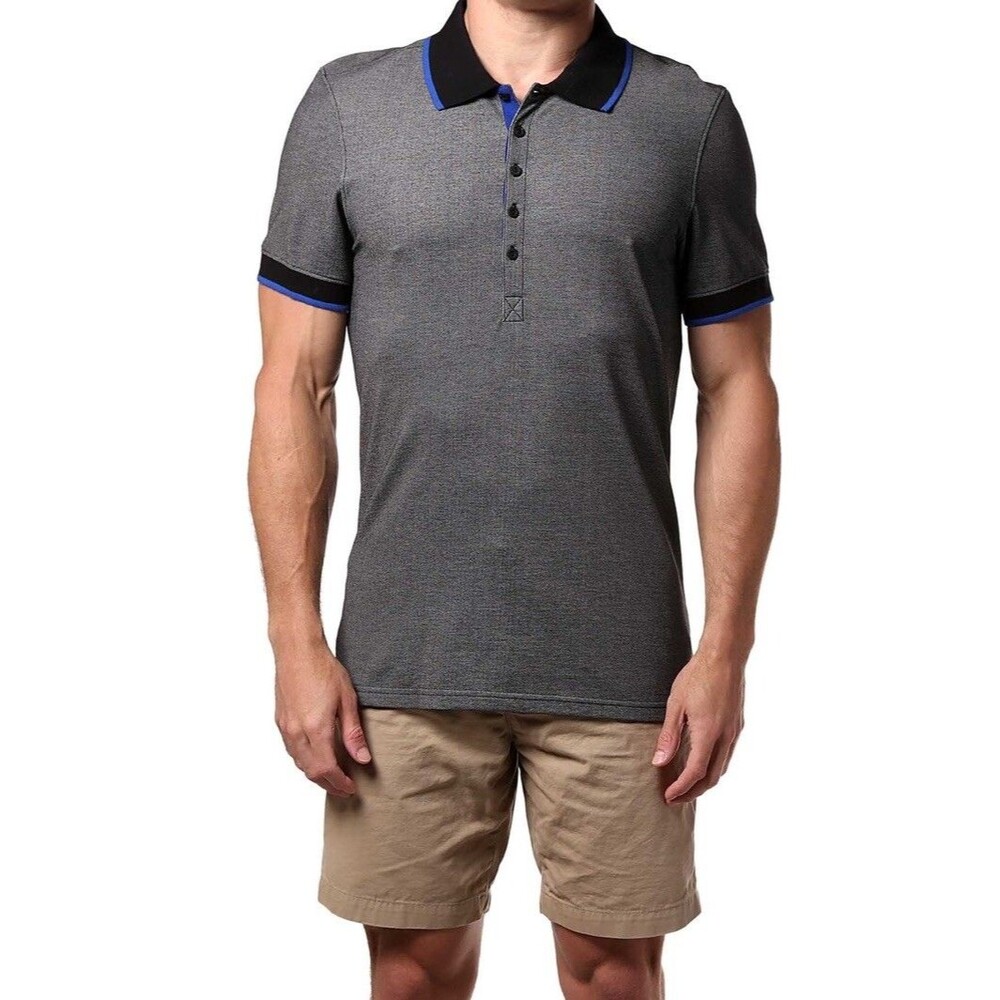 Men’s 2(X)ist Gray Tipped Polo Shirt; Small, NWT